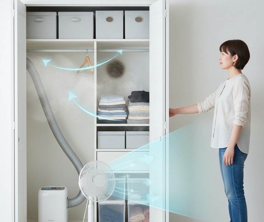 クローゼット使用時の湿気対策と注意点