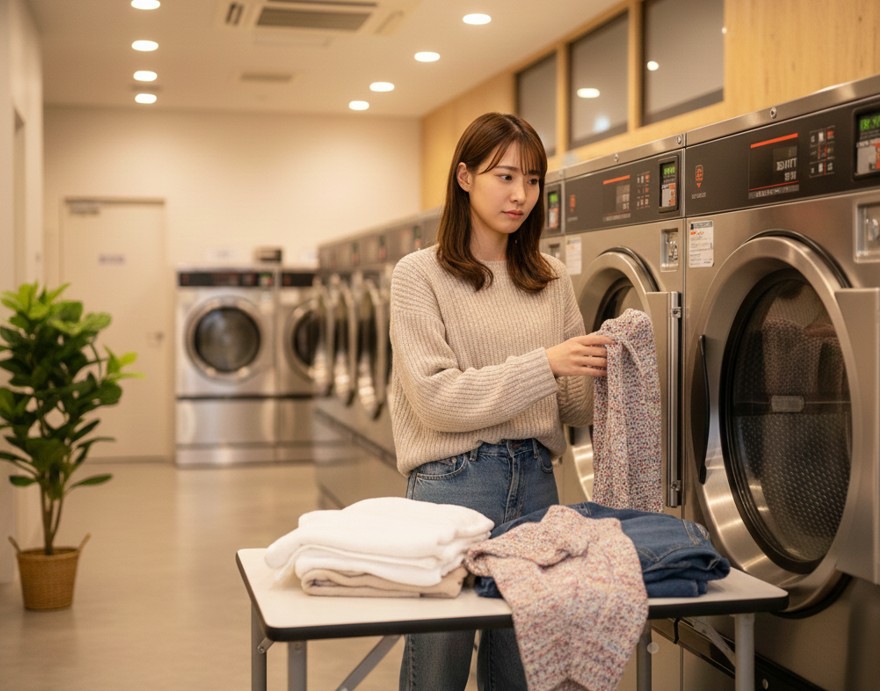 コインランドリー乾燥の温度が選べない！縮み防止の秘策と設定の真実