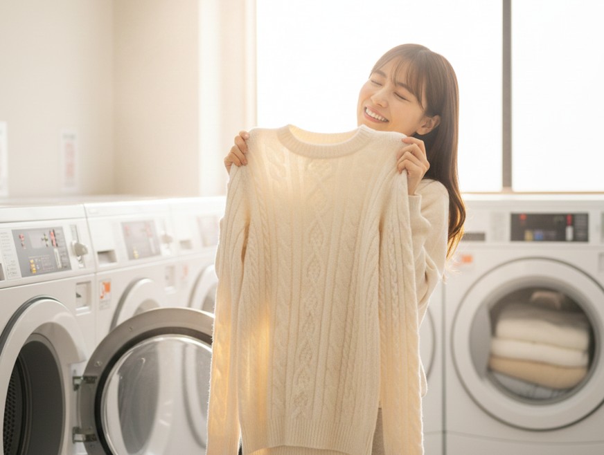 コインランドリー乾燥機でニットを上手に仕上げよう