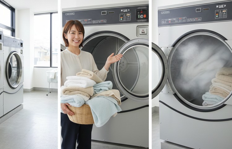 コインランドリー乾燥機のバスタオル乾燥時間と料金の正解