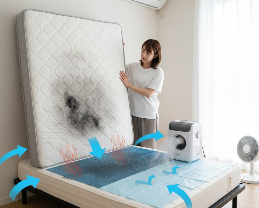 マットレスの湿気対策と素材への影響マットレスの湿気対策と素材への影響