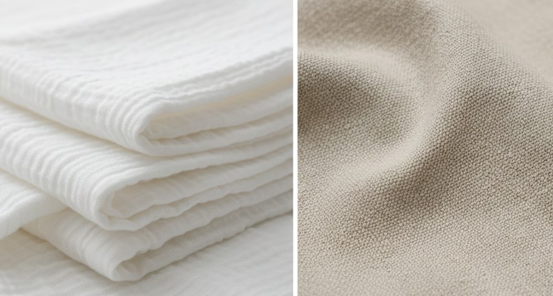 リネン素材の乾燥機による縮み率を知る